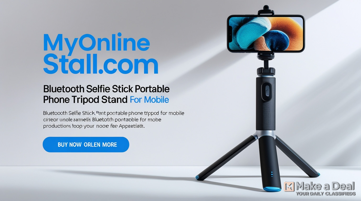 ब्लूटूथ सेल्फी स्टिक और पोर्टेबल फोन ट्राईपॉड