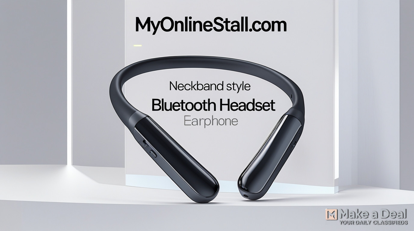 नेकबैंड स्टाइल ब्लूटूथ ईयरफोन