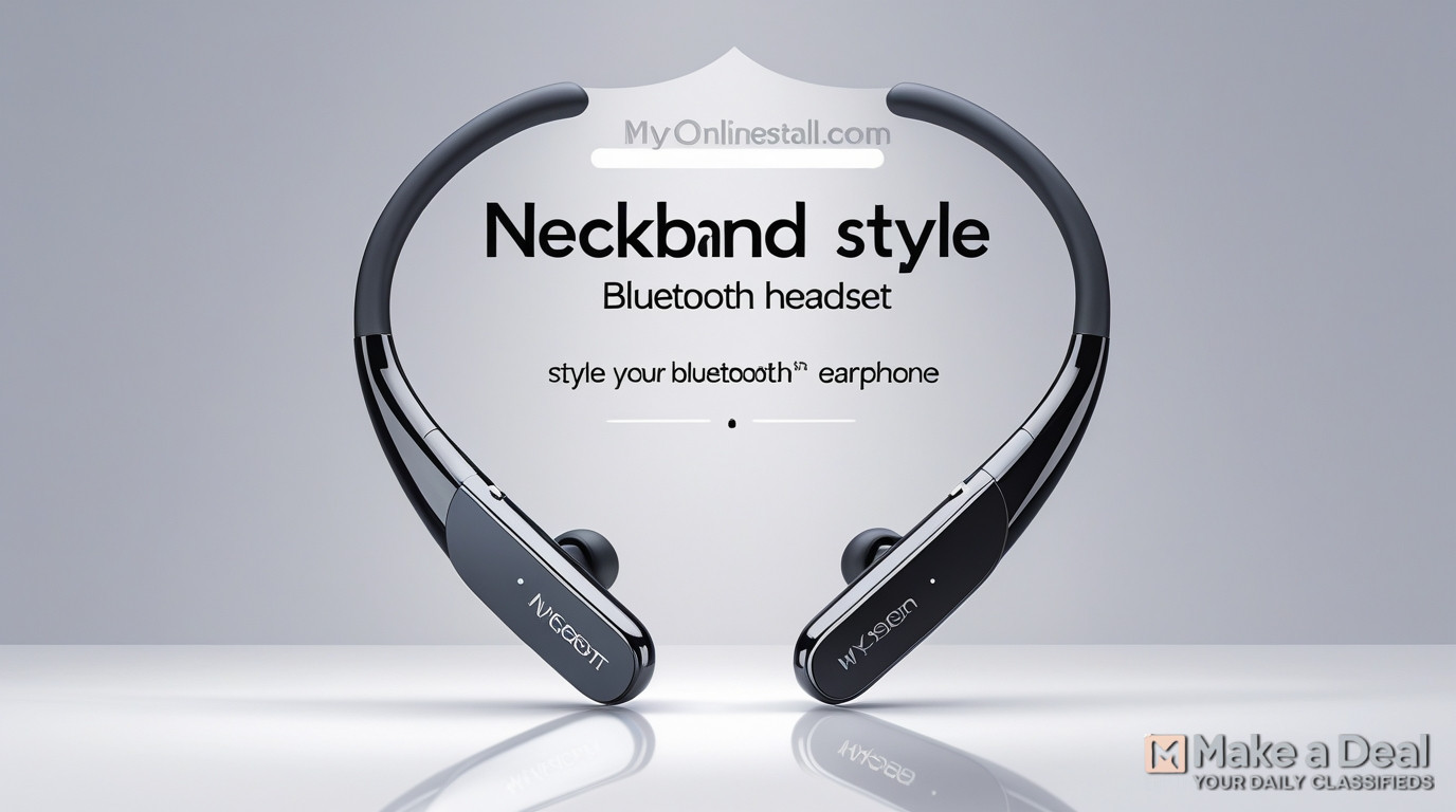 नेकबैंड स्टाइल ब्लूटूथ ईयरफोन
